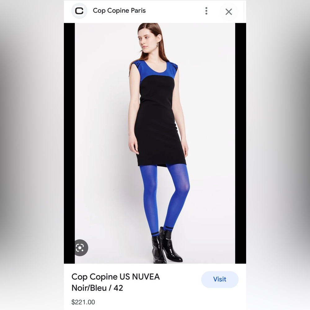 Nuvea Dress Cop Copine Paris - Black & Blue